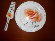 13048 TALERZ PÓŁMISEK I ŁOPATKA DO PODAWANIA CIAST I INNYCH POTRAW PREZENT