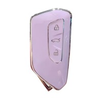 Fioletowo-srebrne etui na kluczyk VW SEAT SKODA – 3 przyciski