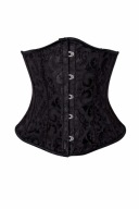 Gorset żakardowy czarny wyszczuplający talia M 70-84 cm wiązany