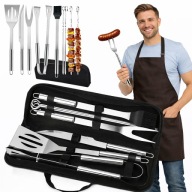 PRZYBORY DO GRILLA AKCESORIA ZESTAW NIERDZEWNA STAL ŁOPATKA KORKOCIĄG 5W1