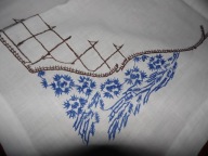 Obrus z haftem recznym - 72 cm x 94 cm