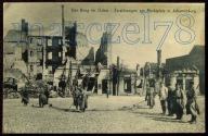 PISZ - JEŃCY ROSYJSCY SPRZĄTAJĄCY RYNEK - RUINY HOTELU GRAF YORK 1915