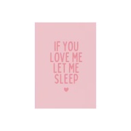 Plakat „Let Me Sleep” – Minimalistyczny Plakat Typograficzny
