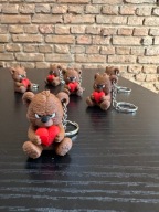 Miś z Sercem | Brelok Walentynkowy | Idealny Prezent dla Niej i dla Niego