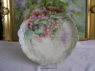 HAVILAND _ LIMOGES _ Ogromna patera _ WINOGRONA _ ręcz. malowana _ 100 lat.