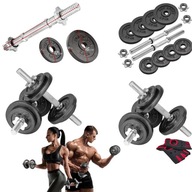 Hantle żeliwne regulowane Zestaw do ćwiczeń Hop-Sport 2x 10 kg