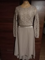 Sukienka LONDON 34 36 odkryte plecy koronka na wesele jak nowa