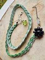 pasek pleciony z koralików boho elegant okres PRL lata 80-te