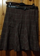 Spódnica plisowana w kratkę brązowa M L 38 40