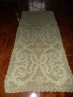 Duży bieżnik szydełkowy w kolorze - 53 cm x 112 cm