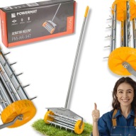 AERATOR WERTYKULATOR RĘCZNY NA KÓŁKACH DO TRAWNIKA NAPOWIETRZACZ TRAWY