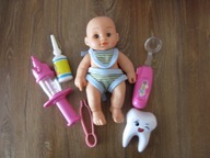 Lalka mini bobas lekarz doktor dentysta z akcesoriami