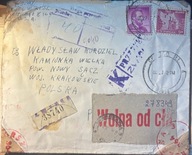 Koperta stempel Chicago do Kamionka Wielka Władysław Kurdziel