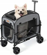 Wózek transporter dla psów i kotów z kółkami lakespring