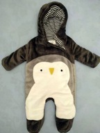 KOMBINEZON DZIECIĘCY CIEPŁY PINGWIN 9-12 M-CY F&F