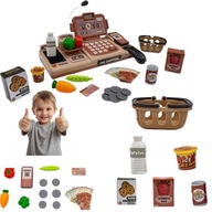 KASA FISKALNA DK NIEBIESKA Z MIKROFONEM, WAGĄ I CZYTNIKIEM ZABAWKA PREZENT