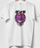 Męska koszulka Gengar anime Pokemon GO biała S