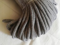 SZNUREK bawełna z rdzeniem 5mm SZARY 50mb WYPRZEDAŻ