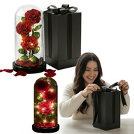 HIT WIECZNA RÓŻA W SZKLE LED PREZENT NA WALENTYNKI DLA NIEJ DZIEWCZYNY ŻONY