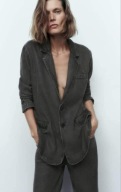 ZARA MARYNARKA DENIM S JEANS