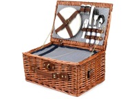 KOSZ PIKNIKOWY WIKLINOWY TALERZE SZTUĆCE TERMICZNY