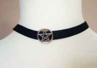 Rock choker Naszyjnik alternatywny pentagram Obroża Nadine Rocklingerie PL