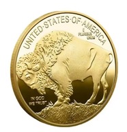 Numizmatyczna kopia AMERYKAŃSKI BIZON INDIANIN Medal pamiątkowy