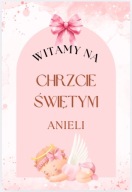 Personalizowany plakat powitalny na Chrzest Święty