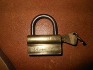 STARA MOSIĘŻNA KŁÓDKA Z KLUCZEM MEGANIMEX VIETNAM