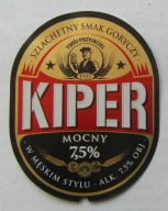 ETYKIETA PIWO KIPER MOCNY BROWAR SULIMAR PIOTRKÓW TRYBUNALSKI