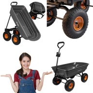 WÓZEK OGRODOWY TRANSPORTOWY PRZYCZEPKA TACZKA POMPOWANE KOŁA