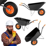 TACZKA BUDOWLANA OGRODOWA MOCNA SPAWANA POMPOWANE KOŁO 150 L 210 KG