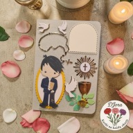 Kartka okolicznościowa Komunia dla chłopca nr 1 DJora