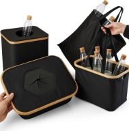 KOSZ SKŁADANY DO SEGREGACJI 100L BUTELKI PLASTIKOWE PUSZKI + POJEMNY WOREK