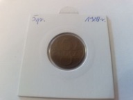 Moneta 5 gr. 1928 r.