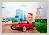 Karykatura na prezent ze zdjęcia dla kierowcy PROMOCJA