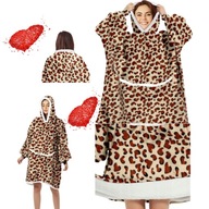 DUŻA BLUZA KOC PREZENT NA WALENTYNKI DLA NIEJ DZIEWCZYNY ŻONY LAMPART