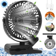 WENTYLATOR BIURKOWY WIATRAK PRZENOŚNY USB KLIPS AKUMULATOR 10000MAH 3 TRYBY