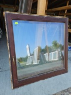 OKNA Mahoniowe Jednoskrzydłowe Drewniane 148x147cm 2 sztuki okno