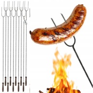 KIJE DO OGNISKA KIELBASY GRILLA SOLIDNE DLUGIE DREWNIANY TRZON 10SZT 100CM