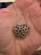 Srebrne ażurowe zawieszka serce próba 925