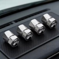 Nakrętki kapturki na wentyle AUDI srebrne (4szt.)