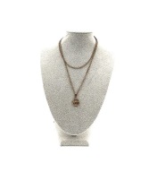 Złocony naszyjnik vintage retro stary wisiorek medalion antyk lata 60 PRL