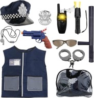 ZESTAW małego policjanta deAO Toys niebieski plastik 6 LAT+