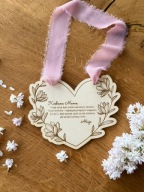 Drewniana tabliczka serce prezent na Dzień Matki – personalizowany grawer
