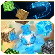 Klocki magnetyczne sześciany zestaw dla dzieci 200 elementów + 6 figurek J