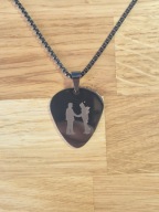 Naszyjnik z zawieszką z kostką gitarową Pink Floyd Wish you were here