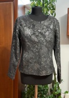 1 Żakiet imprezowy Marie Philippe grafitowy srebrne kwiaty M