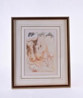 Salvador Dali Drzeworyt Barwny Orzeł łaski 25x18cm