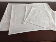 POSZEWKI BAWEŁNIANE HAFTOWANE 78 / 66 cm. 2 szt. i 45 / 44 cm. 2 szt. NOWE.
